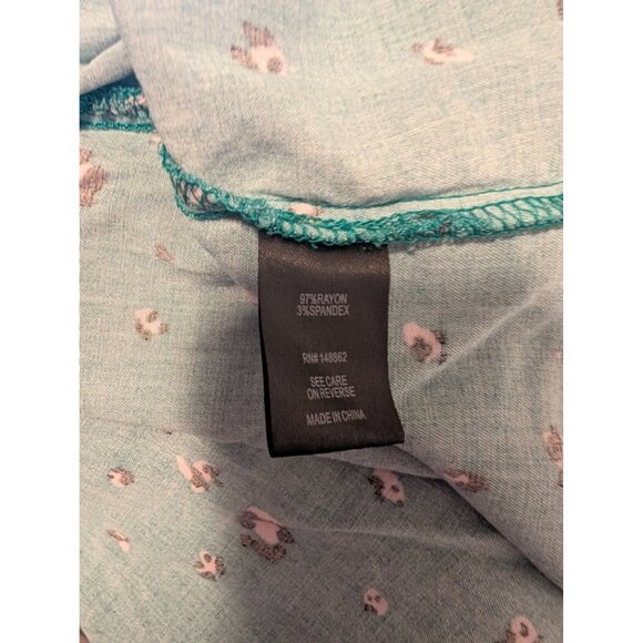 Torrid size 3XL Emerald Green Leopard Corset Back Blouse - Picture 4 of 4